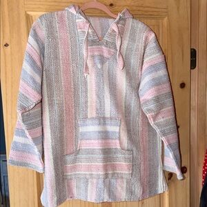 Striped Baja Hoodie with Front Pocket